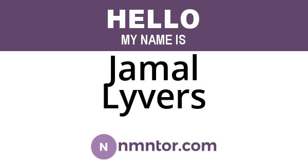 Jamal Lyvers