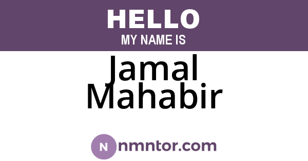 Jamal Mahabir