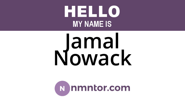 Jamal Nowack