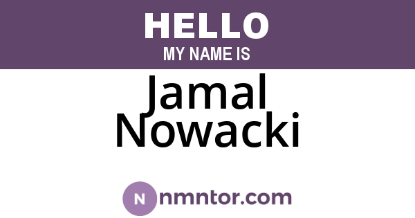 Jamal Nowacki