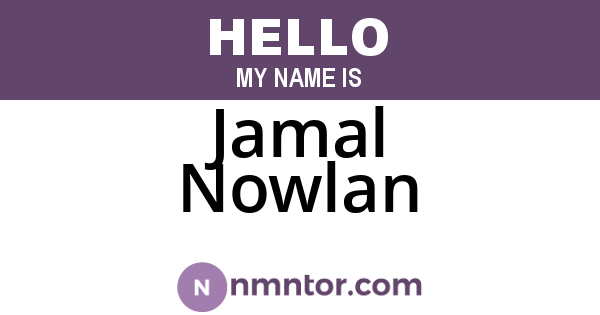 Jamal Nowlan