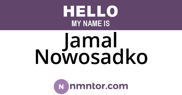 Jamal Nowosadko