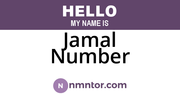 Jamal Number