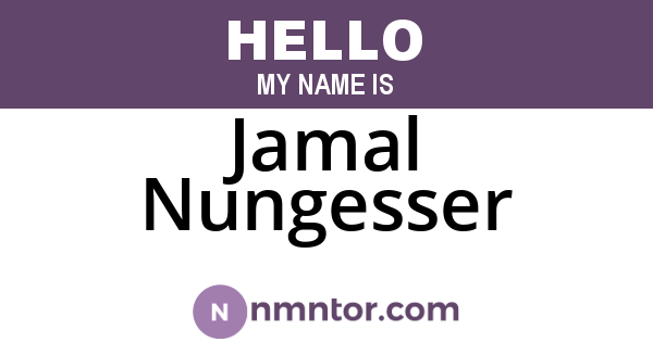 Jamal Nungesser