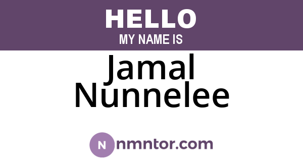 Jamal Nunnelee