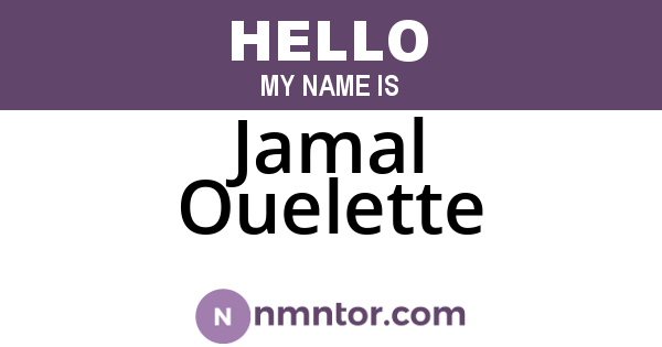 Jamal Ouelette