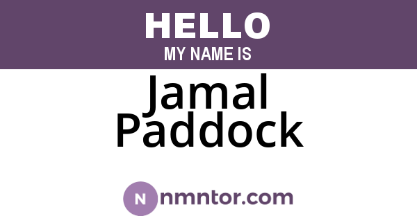 Jamal Paddock