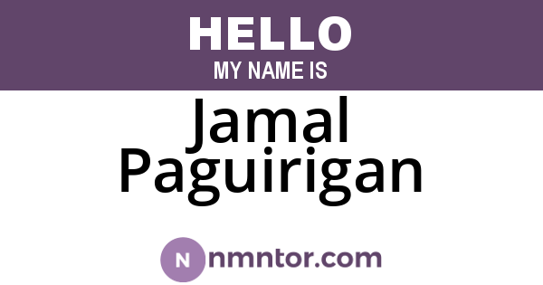 Jamal Paguirigan
