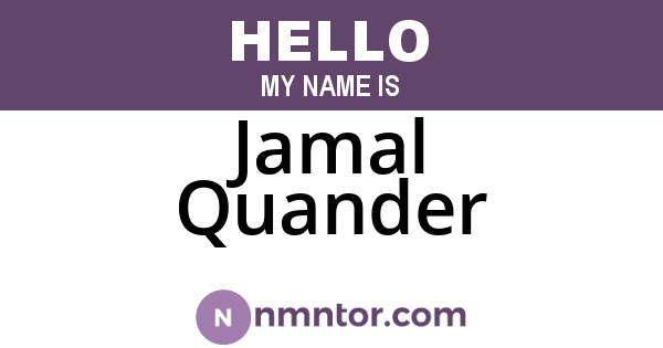 Jamal Quander