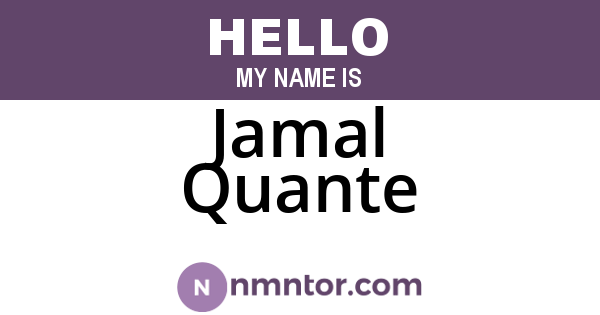 Jamal Quante