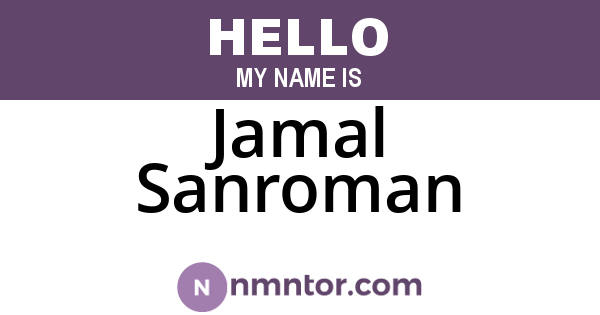 Jamal Sanroman