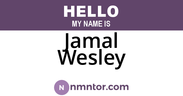Jamal Wesley