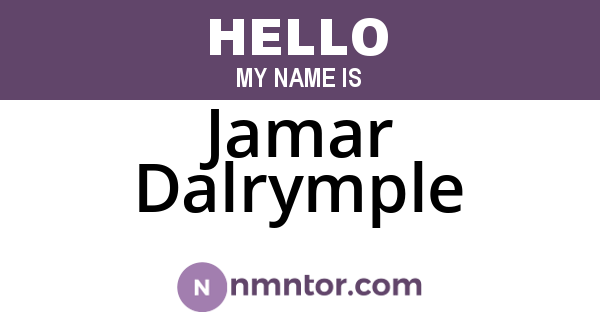 Jamar Dalrymple