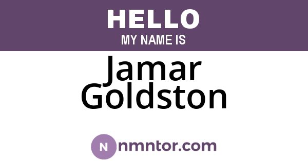 Jamar Goldston