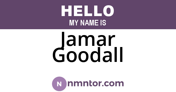 Jamar Goodall