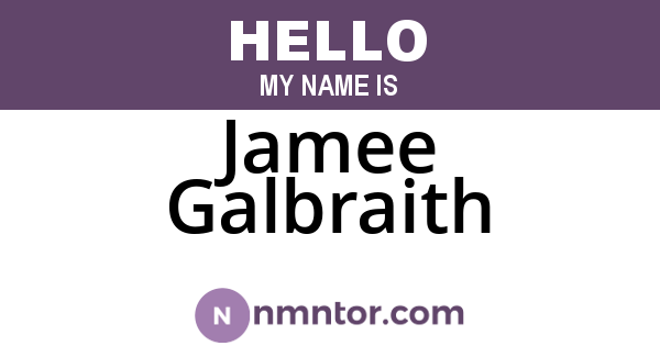 Jamee Galbraith