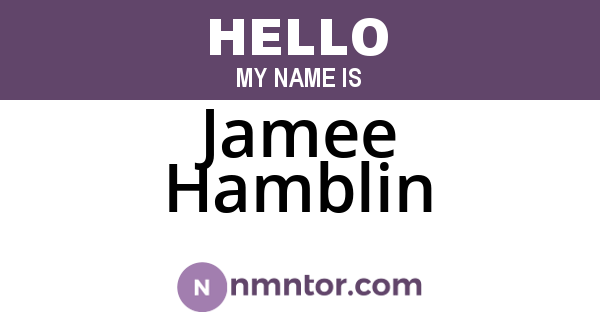 Jamee Hamblin