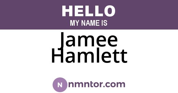 Jamee Hamlett