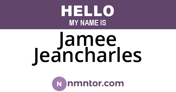 Jamee Jeancharles