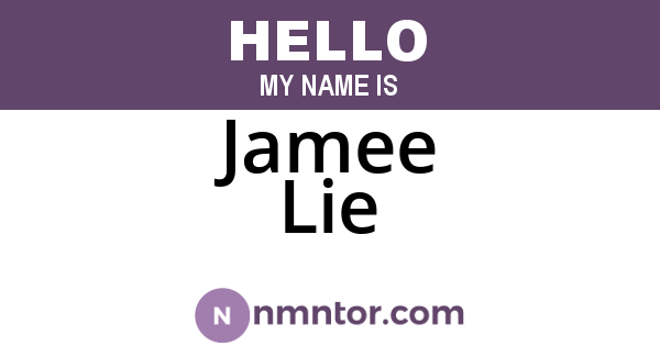 Jamee Lie