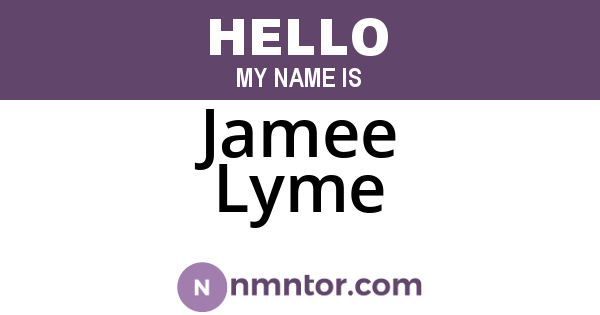 Jamee Lyme