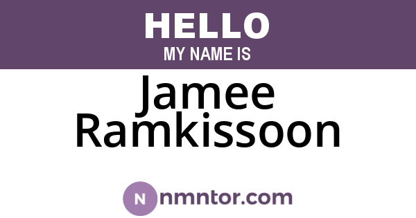 Jamee Ramkissoon