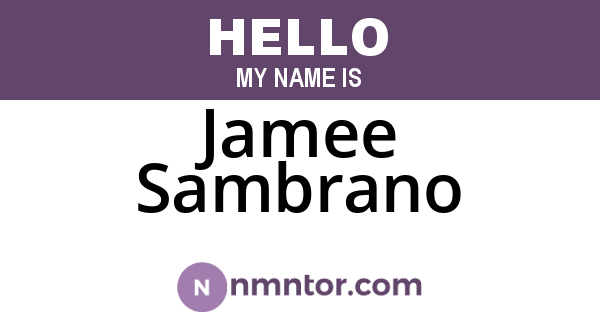 Jamee Sambrano