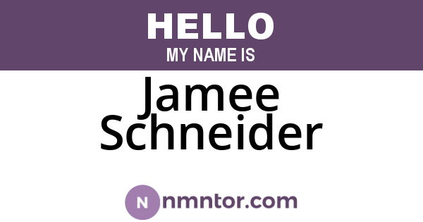 Jamee Schneider