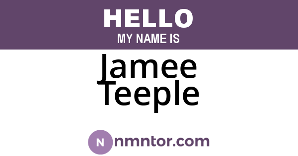 Jamee Teeple