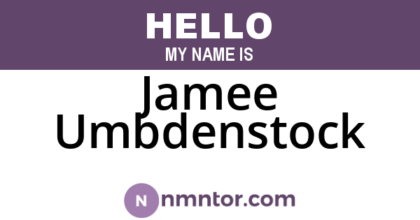 Jamee Umbdenstock