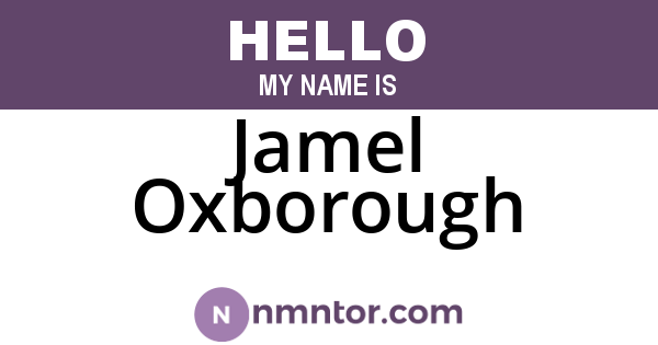 Jamel Oxborough