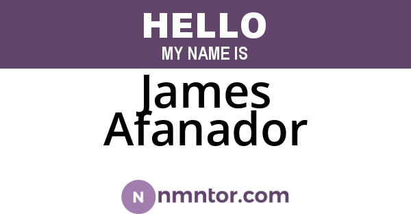 James Afanador