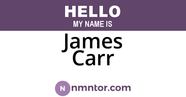 James Carr