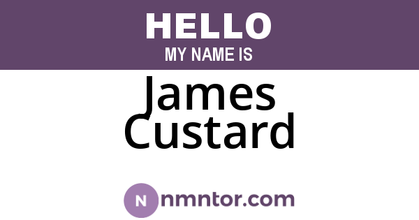 James Custard