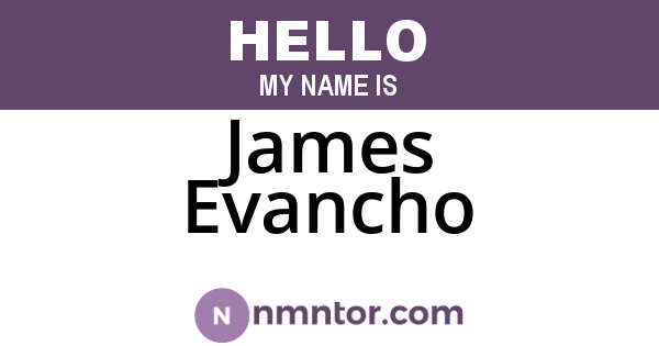 James Evancho