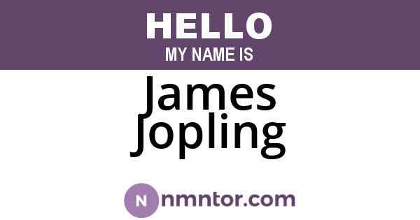 James Jopling