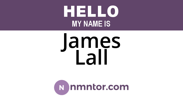 James Lall