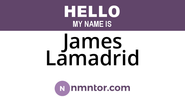 James Lamadrid