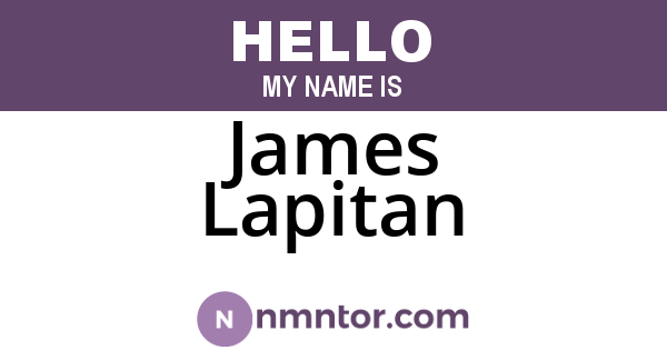 James Lapitan