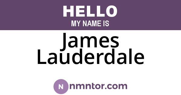 James Lauderdale