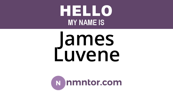 James Luvene