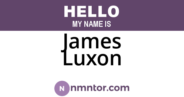 James Luxon