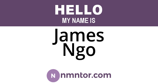 James Ngo