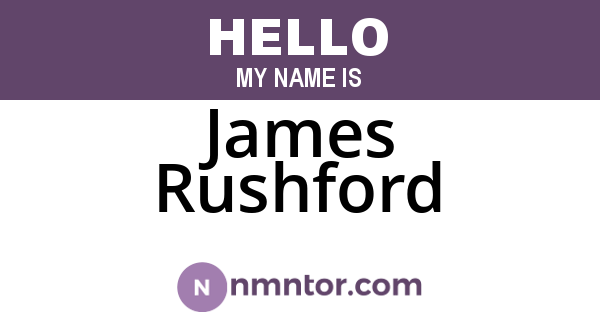 James Rushford