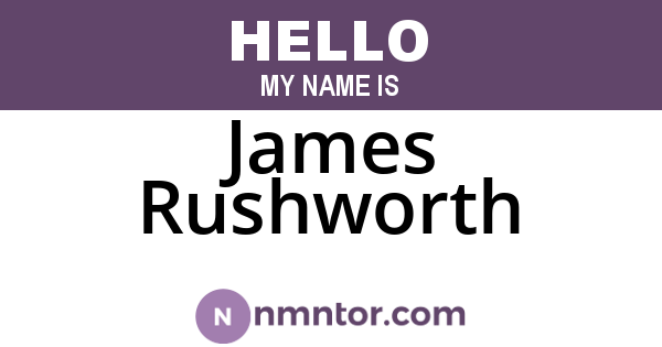 James Rushworth