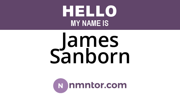 James Sanborn