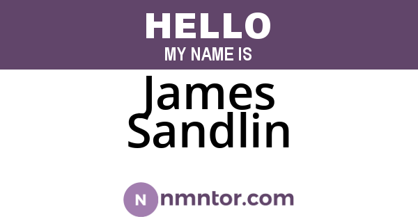 James Sandlin