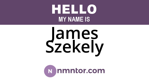 James Szekely