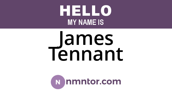 James Tennant
