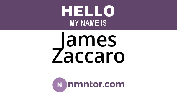 James Zaccaro